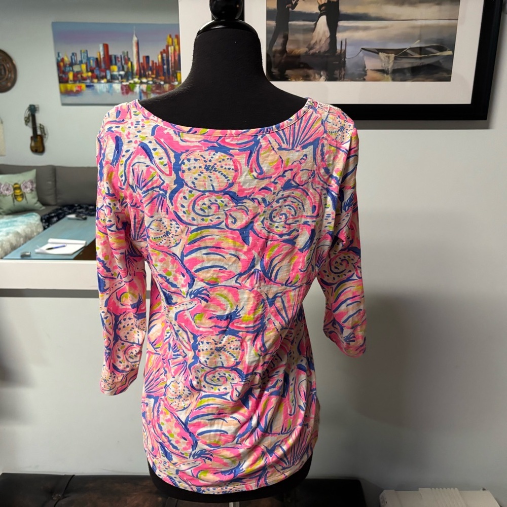❤️Lilly Pulitzer Starfish & Shell Tassel Top- Small - Picture 4 of 6
